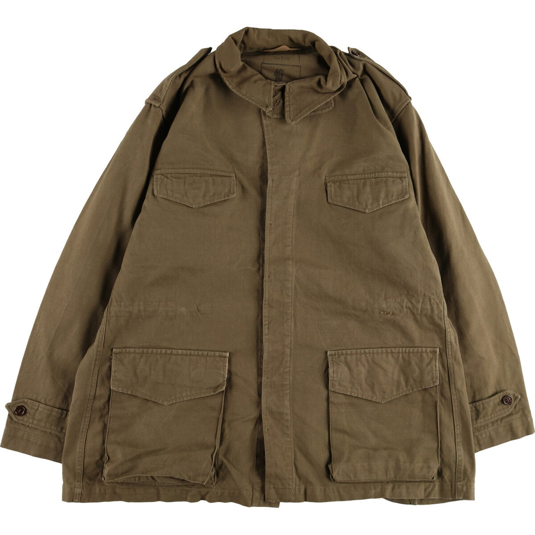 Authentic French military field jacket, size 49, men's XL equivalent, vintage / eaa478494