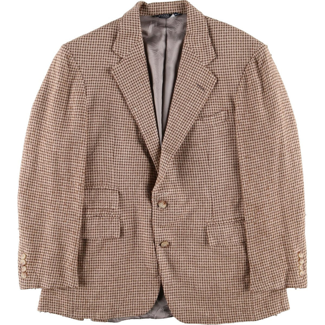 90'S Polo by Ralph Lauren Houndstooth Pattern Tailored Jacket Made in USA Men's M Size Vintage /eaa478518