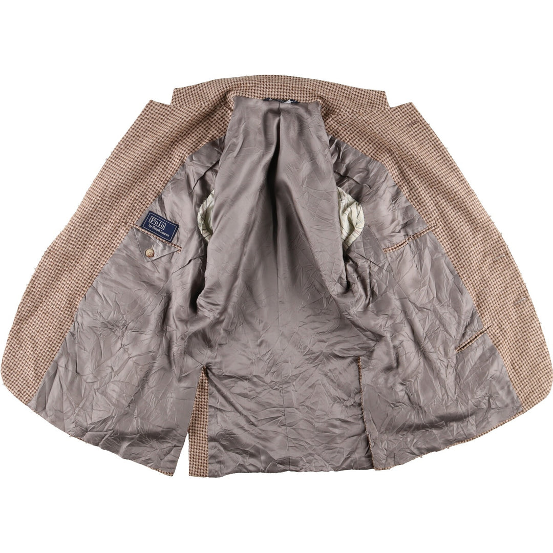 90'S Polo by Ralph Lauren Houndstooth Pattern Tailored Jacket Made in USA Men's M Size Vintage /eaa478518