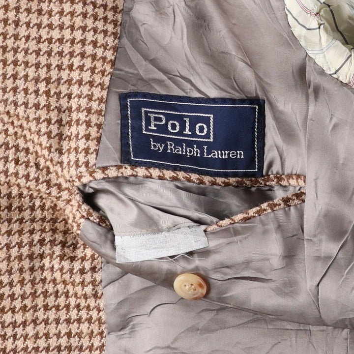 90'S Polo by Ralph Lauren Houndstooth Pattern Tailored Jacket Made in USA Men's M Size Vintage /eaa478518