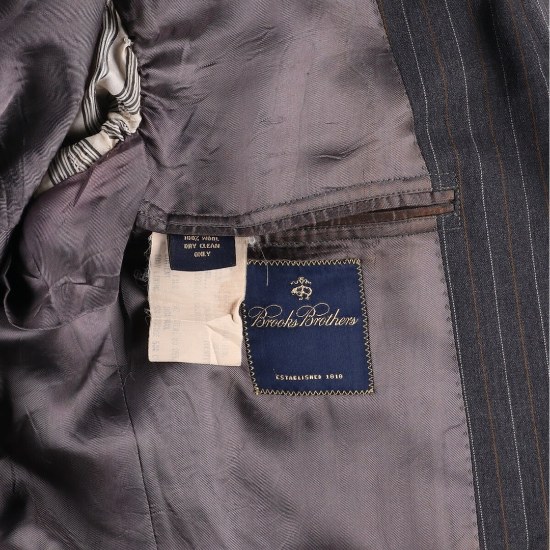 Brooks Brothers Est.1818 Stripe Pattern Wool Tailored Jacket Made in Italy Men's L size /eaa478520