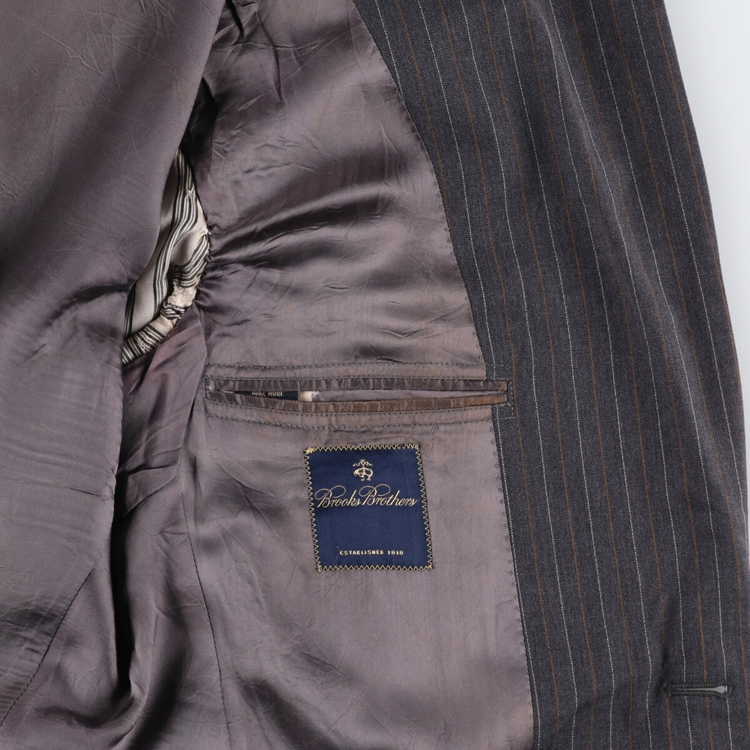 Brooks Brothers Est.1818 Stripe Pattern Wool Tailored Jacket Made in Italy Men's L size /eaa478520