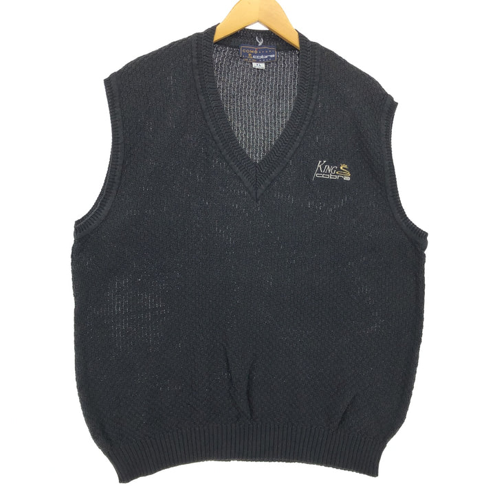 COMO SPORT V-neck cotton knit vest made in Italy, men's XL size /eaa478525