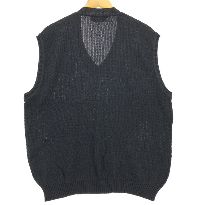 COMO SPORT V-neck cotton knit vest made in Italy, men's XL size /eaa478525