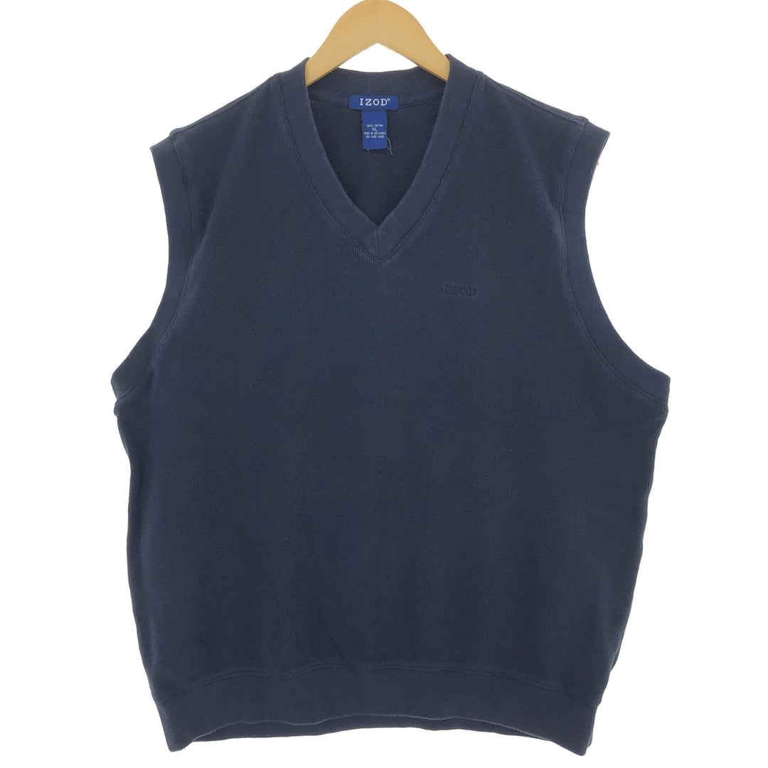 IZOD V-neck cotton knit vest, men's equivalent to XL /eaa478536