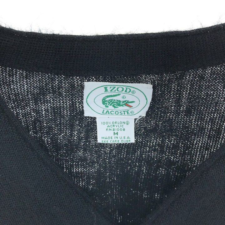 80s-90'S Lacoste IZOD Acrylic Knit Cardigan Made in USA Men's M Size Vintage /eaa478542