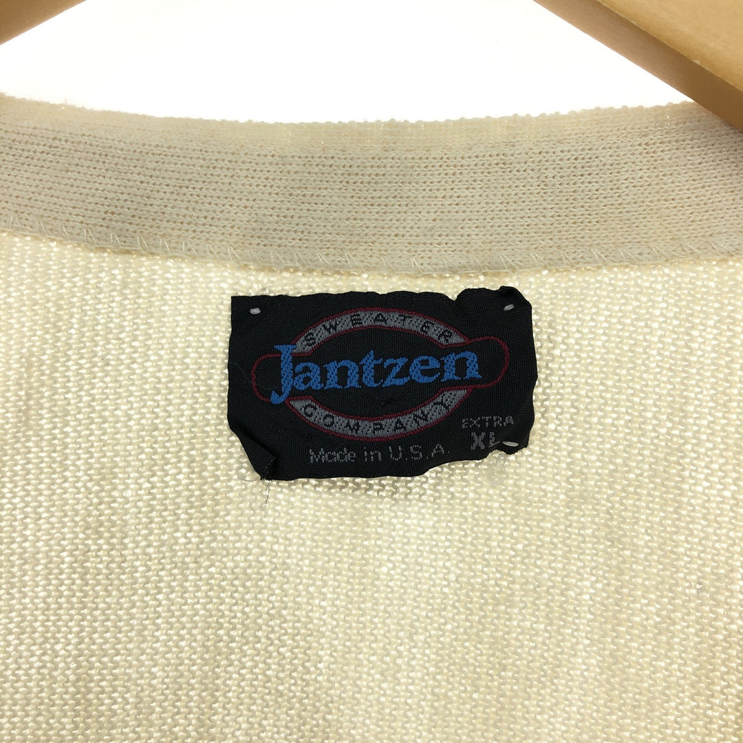 80'S Jantzen acrylic knit cardigan made in USA, men's XL size, vintage /eaa478550