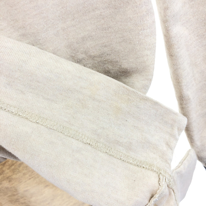 Vintage 1990'S Tommy Hilfiger Athletics long-sleeved polo shirt, size L, men's cotton Beige type Vintage Second Hand