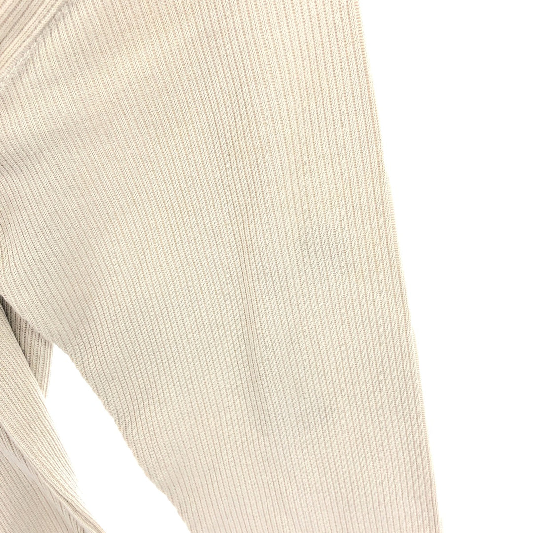 JOHN ASHFORD ADVENTURE Ribbed Polo Knit Sweater, Men's Size L cotton beige type brown Vintage Second Hand