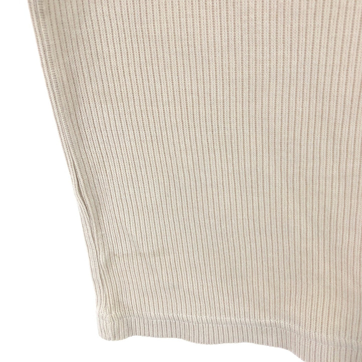 JOHN ASHFORD ADVENTURE Ribbed Polo Knit Sweater, Men's Size L cotton beige type brown Vintage Second Hand