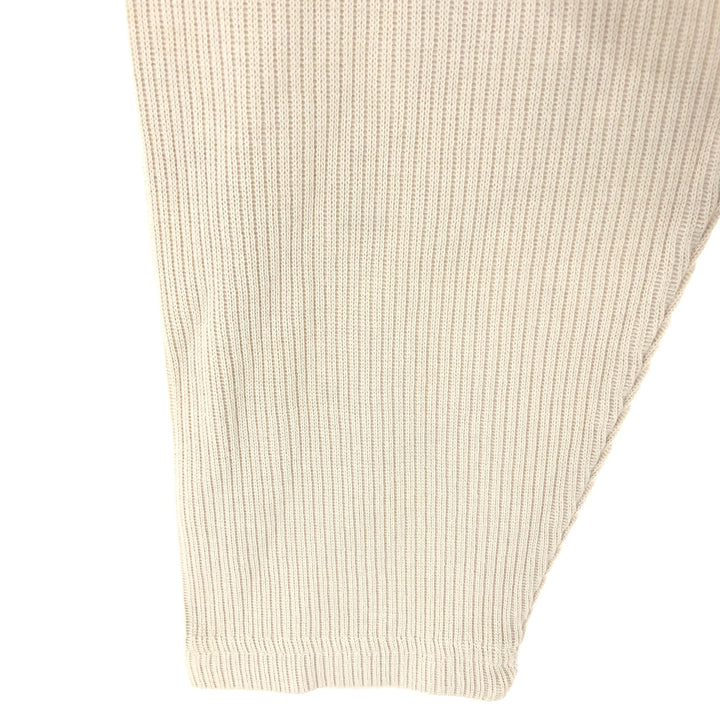 JOHN ASHFORD ADVENTURE Ribbed Polo Knit Sweater, Men's Size L cotton beige type brown Vintage Second Hand