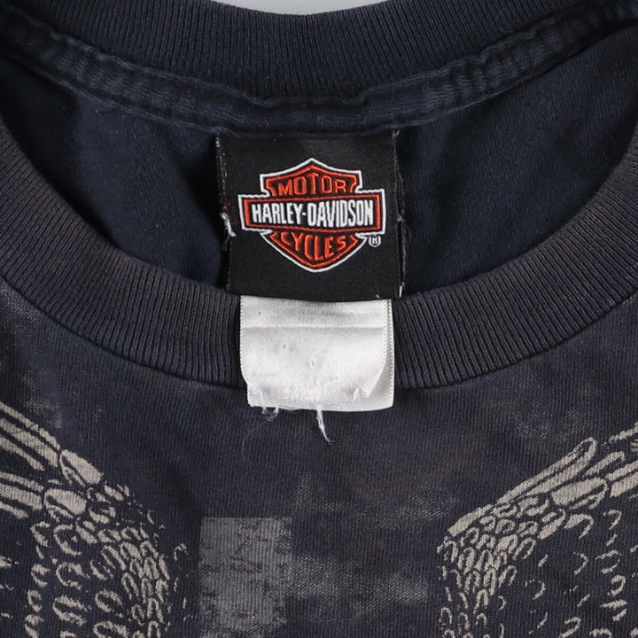 00'S Harley-Davidson Eagle Pattern Large Print Motorcycle Bike T-Shirt Men's XL /eaa478631