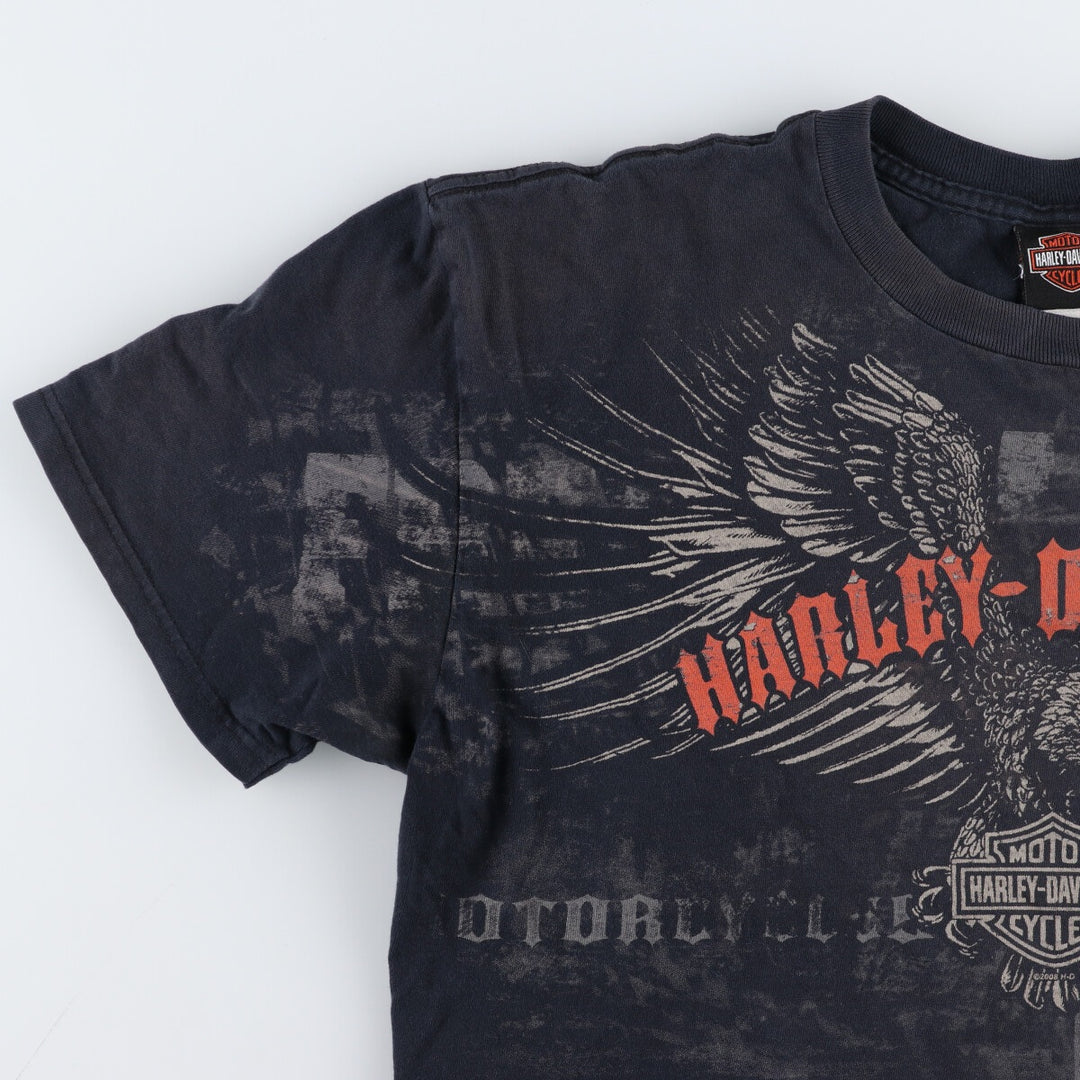 00'S Harley-Davidson Eagle Pattern Large Print Motorcycle Bike T-Shirt Men's XL /eaa478631