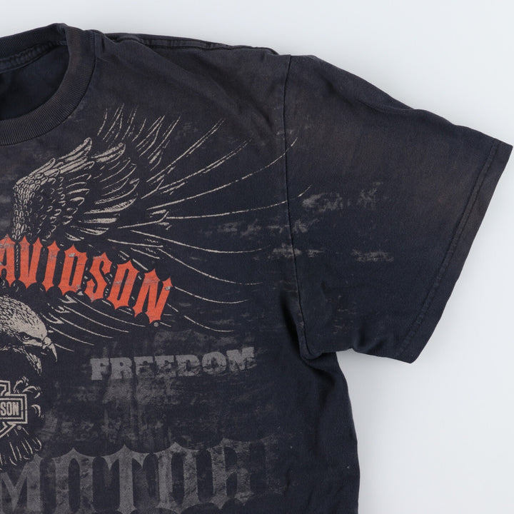 00'S Harley-Davidson Eagle Pattern Large Print Motorcycle Bike T-Shirt Men's XL /eaa478631