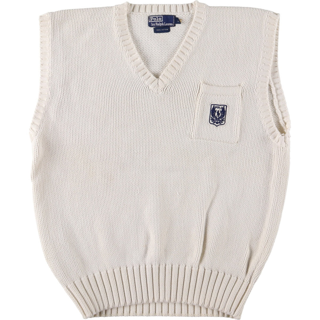 Ralph Lauren POLO by Ralph Lauren V-neck cotton knit vest, men's XL size / eaa478643