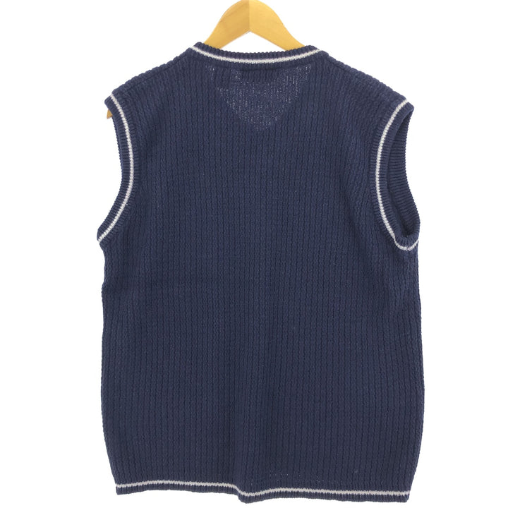 RESULTS V-neck cotton knit vest, men's size L /eaa478657