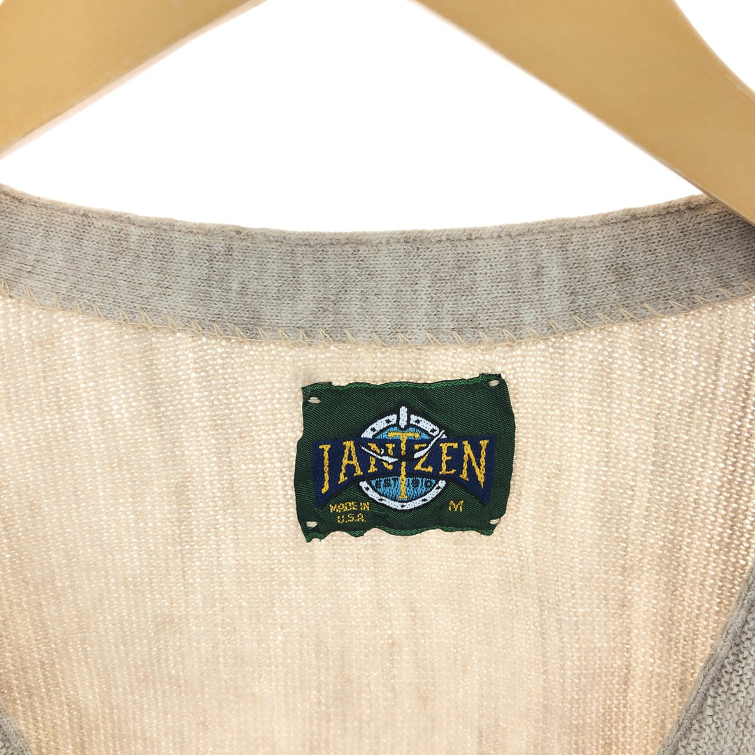 Vintage 80s-90'S Jantzen knit cardigan, made in the USA, size M for men / eaa478661