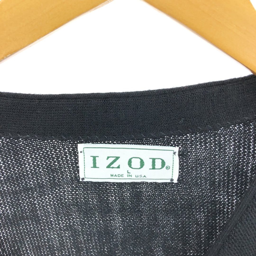 IZOD Acrylic Knit Cardigan Made in USA Men's L size /eaa478662