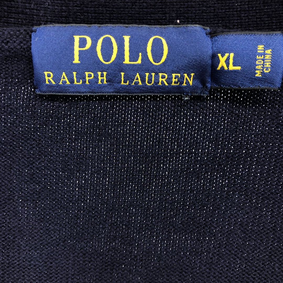 Ralph Lauren POLO RALPH LAUREN Mid-pony cotton knit cardigan, men's XL size / eaa478687