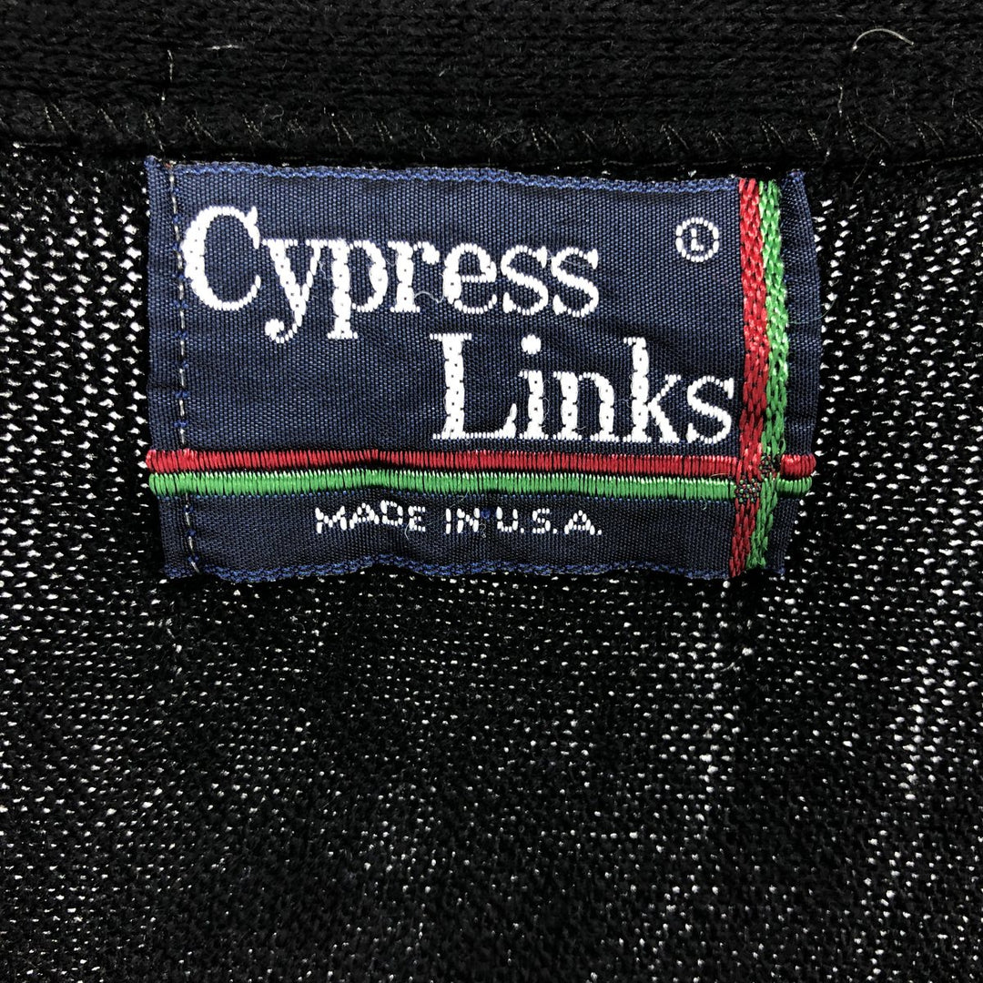 ~80'S CYPRESS LINKS Acrylic Knit Cardigan Made in USA Men's L Size Vintage /eaa478728