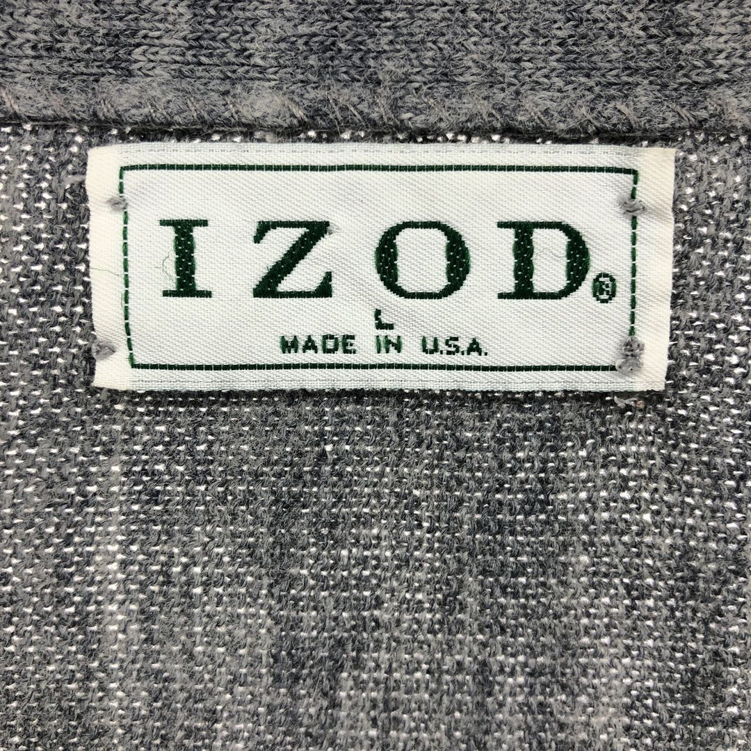 IZOD Acrylic Knit Cardigan Made in USA Men's L size /eaa478734