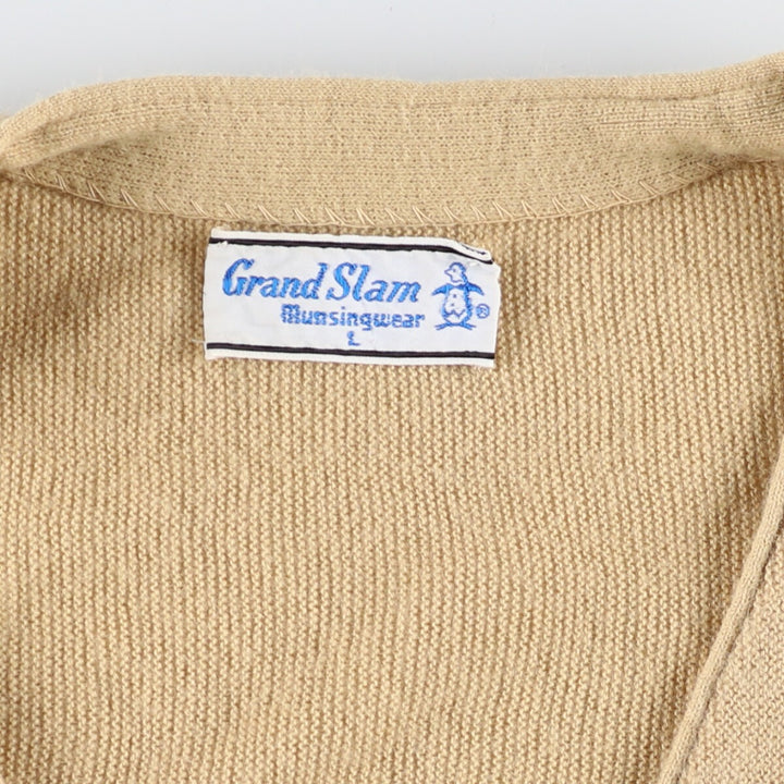 70'S GRAND SLAM acrylic knit cardigan, men's size L, vintage /eaa478737