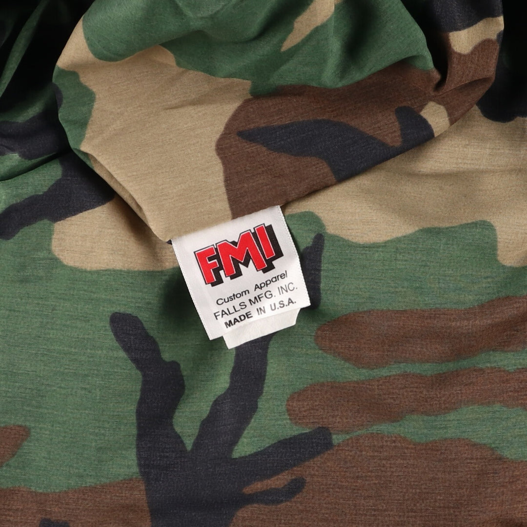 ~90'S FMI Camouflage Pattern Reversible Nylon Parka Made in USA Men's M Vintage /eaa478970