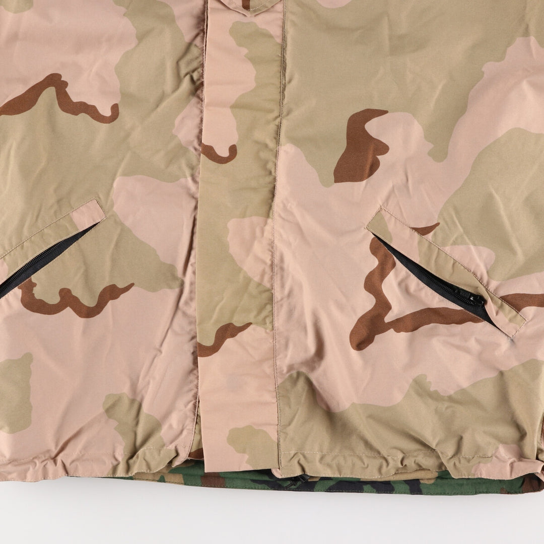 ~90'S FMI Camouflage Pattern Reversible Nylon Parka Made in USA Men's M Vintage /eaa478970