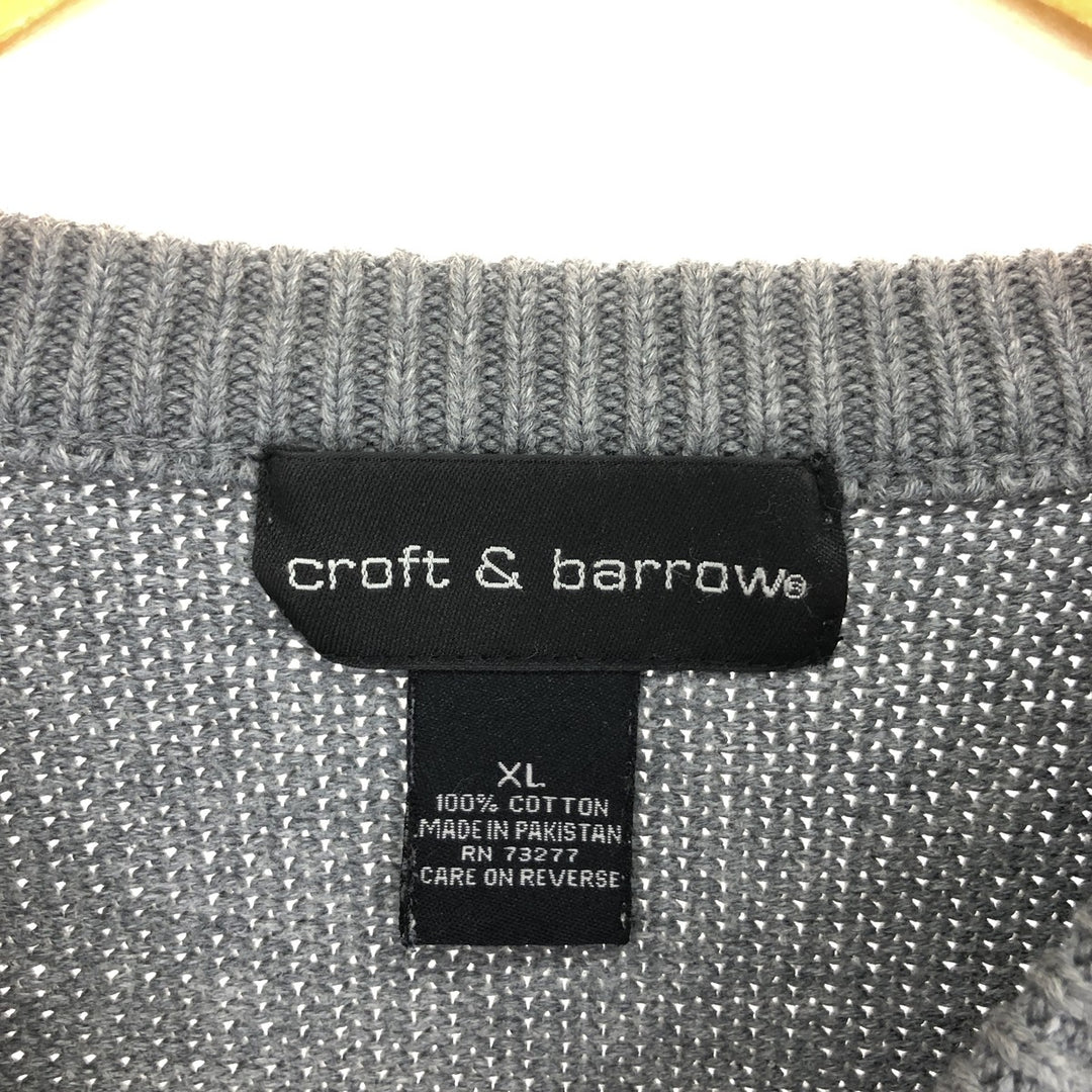 croft and barrow cotton knit sweater men's XL equivalent /eaa479073