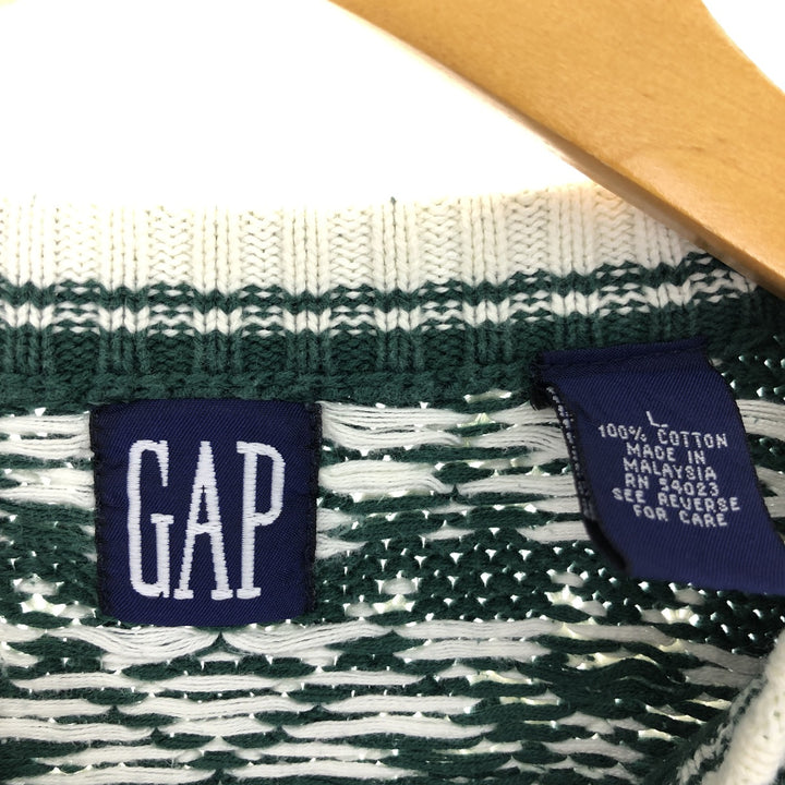 90'S GAP all-over print cotton knit sweater, men's size L, vintage / eaa479074