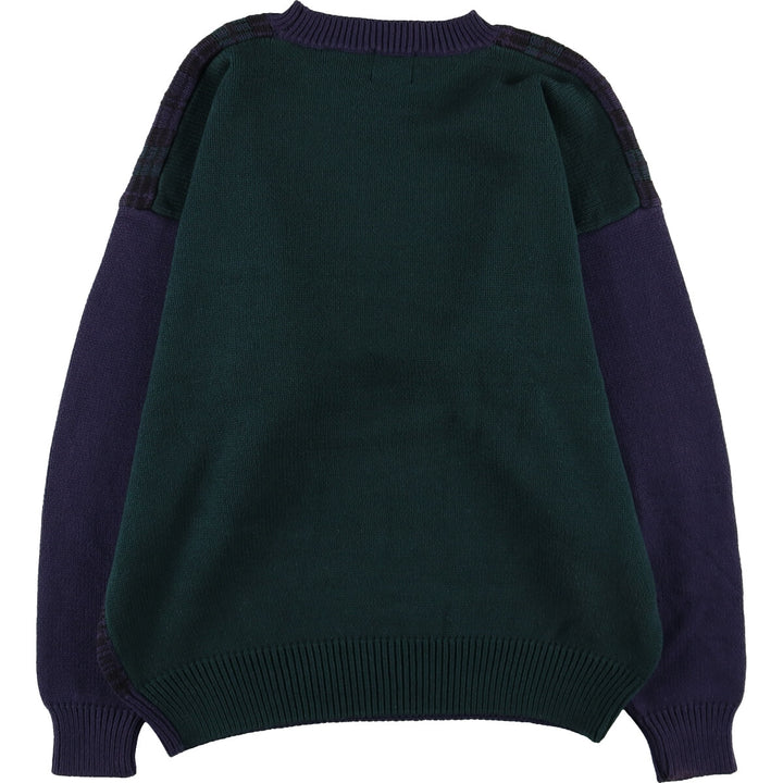 90'S GAP Old Gap Check Pattern Cotton Knit Sweater Men's L Size Vintage /eaa479081