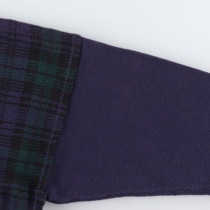 90'S GAP Old Gap Check Pattern Cotton Knit Sweater Men's L Size Vintage /eaa479081