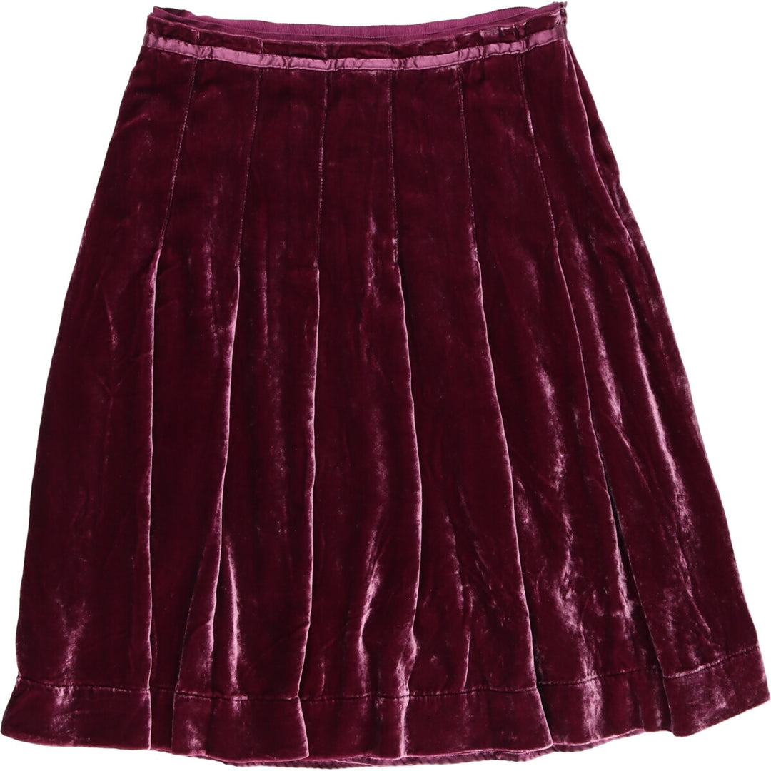 Tintoretto Velour Half-Length Pleated Skirt Women's M Size /eaa479135