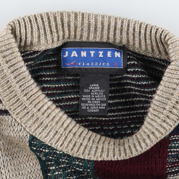 Jantzen all-over print acrylic knit sweater, men's size L / eaa479162