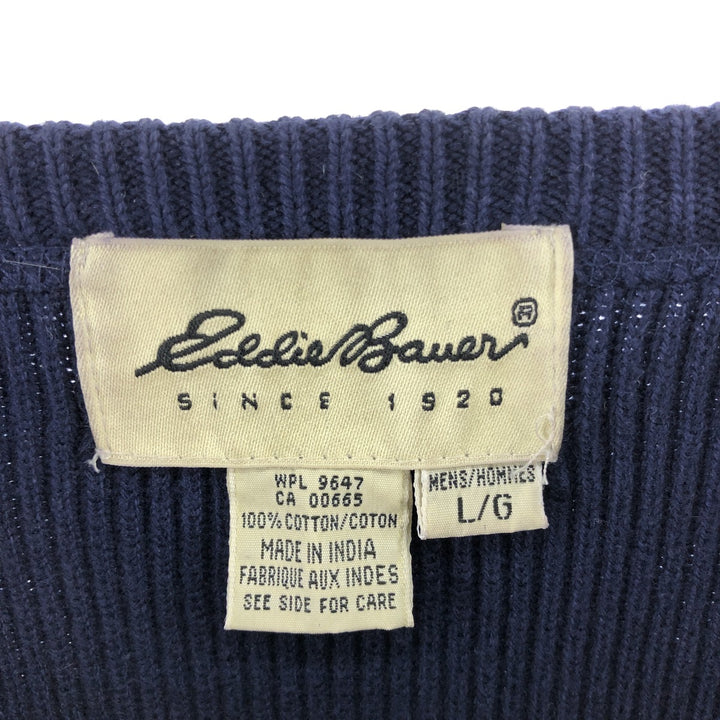 Eddie Bauer Ribbed Cotton Knit Sweater Men's Size L / eaa479178