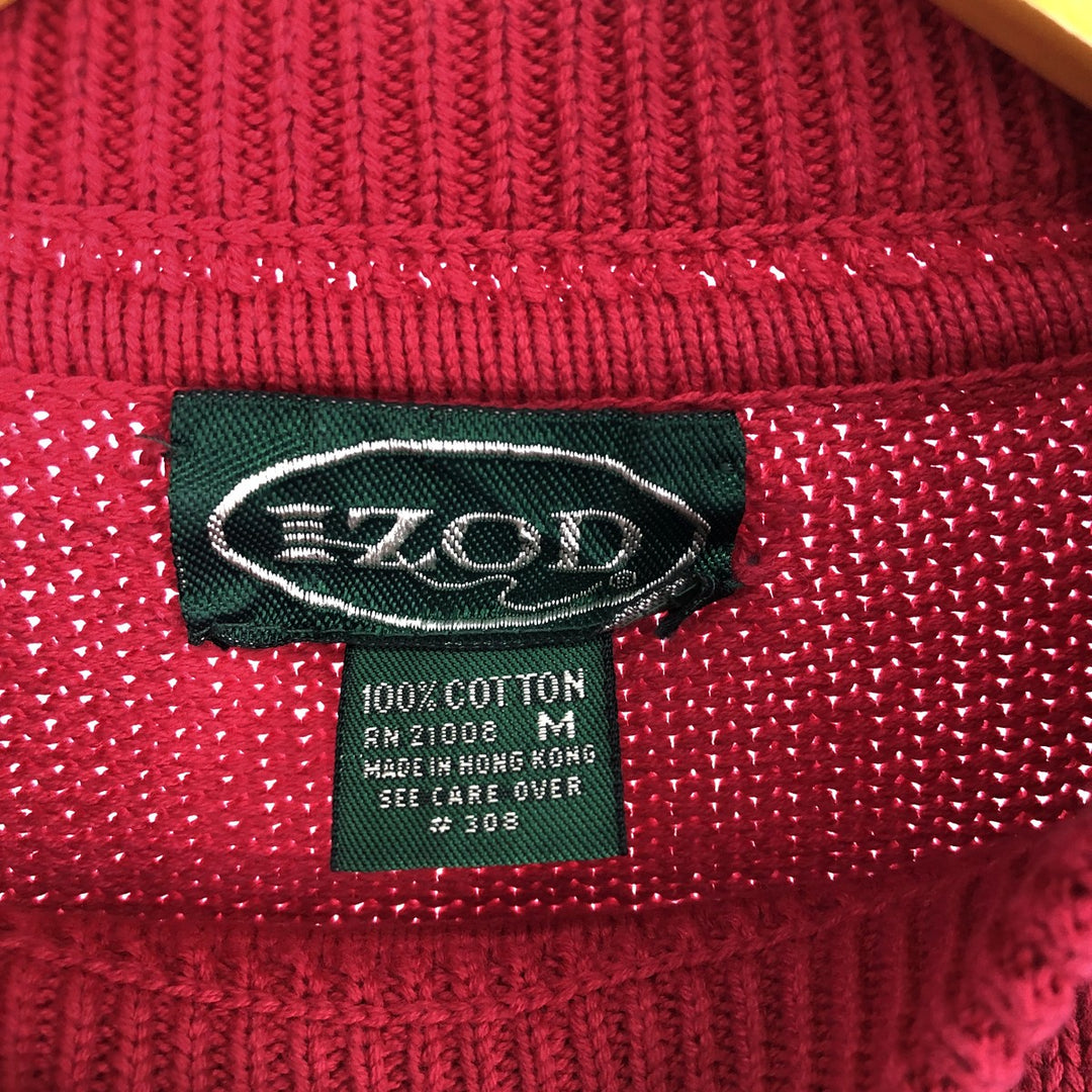 IZOD Border Pattern Cotton Knit Sweater Men's M Size /eaa479207