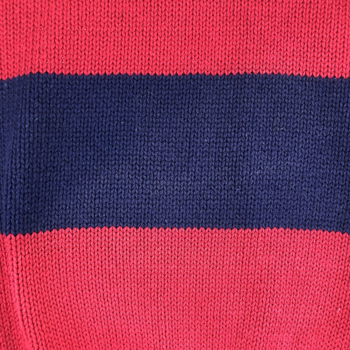 IZOD Border Pattern Cotton Knit Sweater Men's M Size /eaa479207