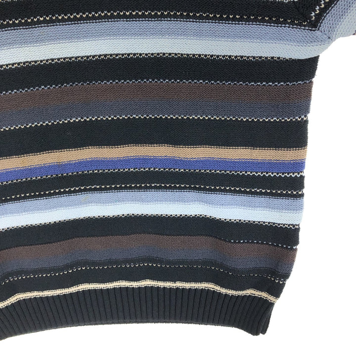 DANIEL CREMIEUX Border Pattern Cotton Knit Sweater Men's XL /eaa479324