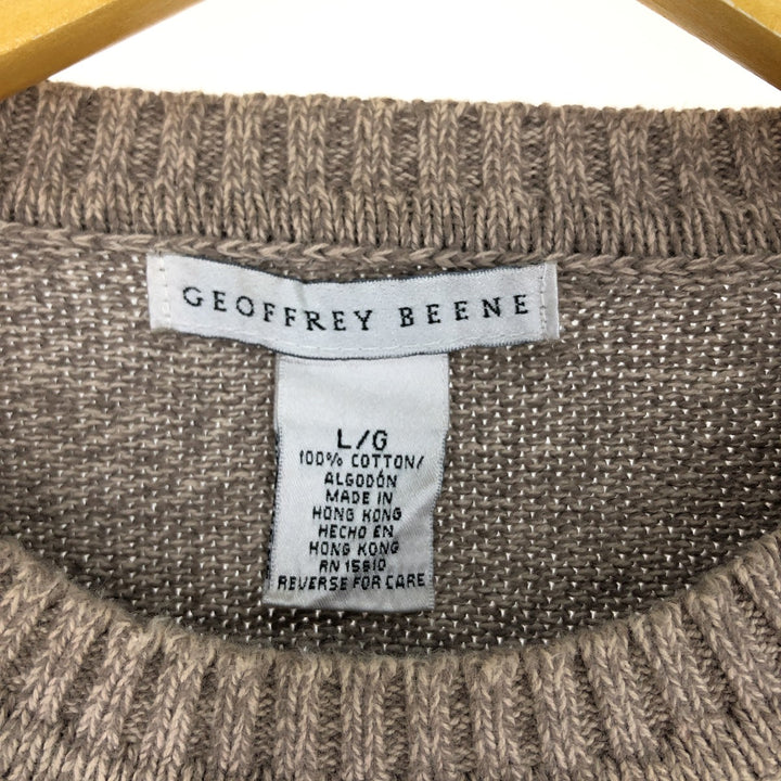 GEOFFREY BEENE Cotton knit sweater, men's size L, vintage /eaa479345