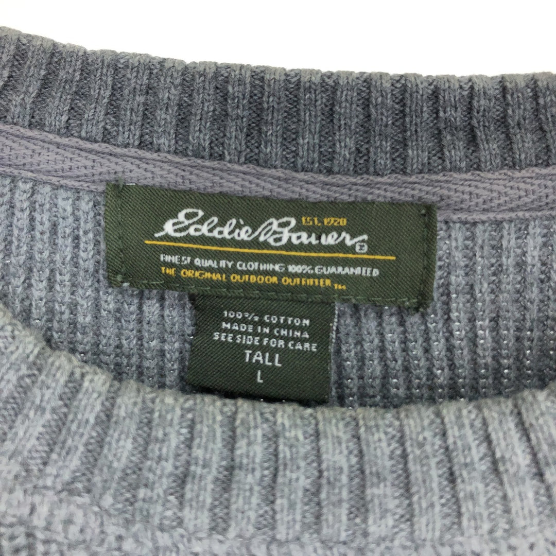 Eddie Bauer Ribbed Cotton Knit Sweater Men's Size L / eaa479349