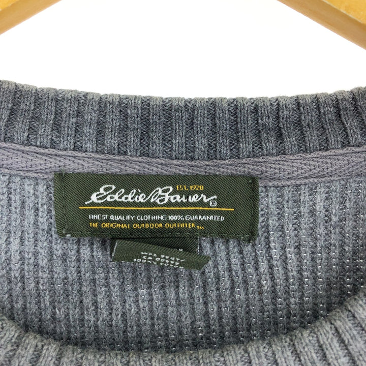 Eddie Bauer Ribbed Cotton Knit Sweater Men's Size L / eaa479349