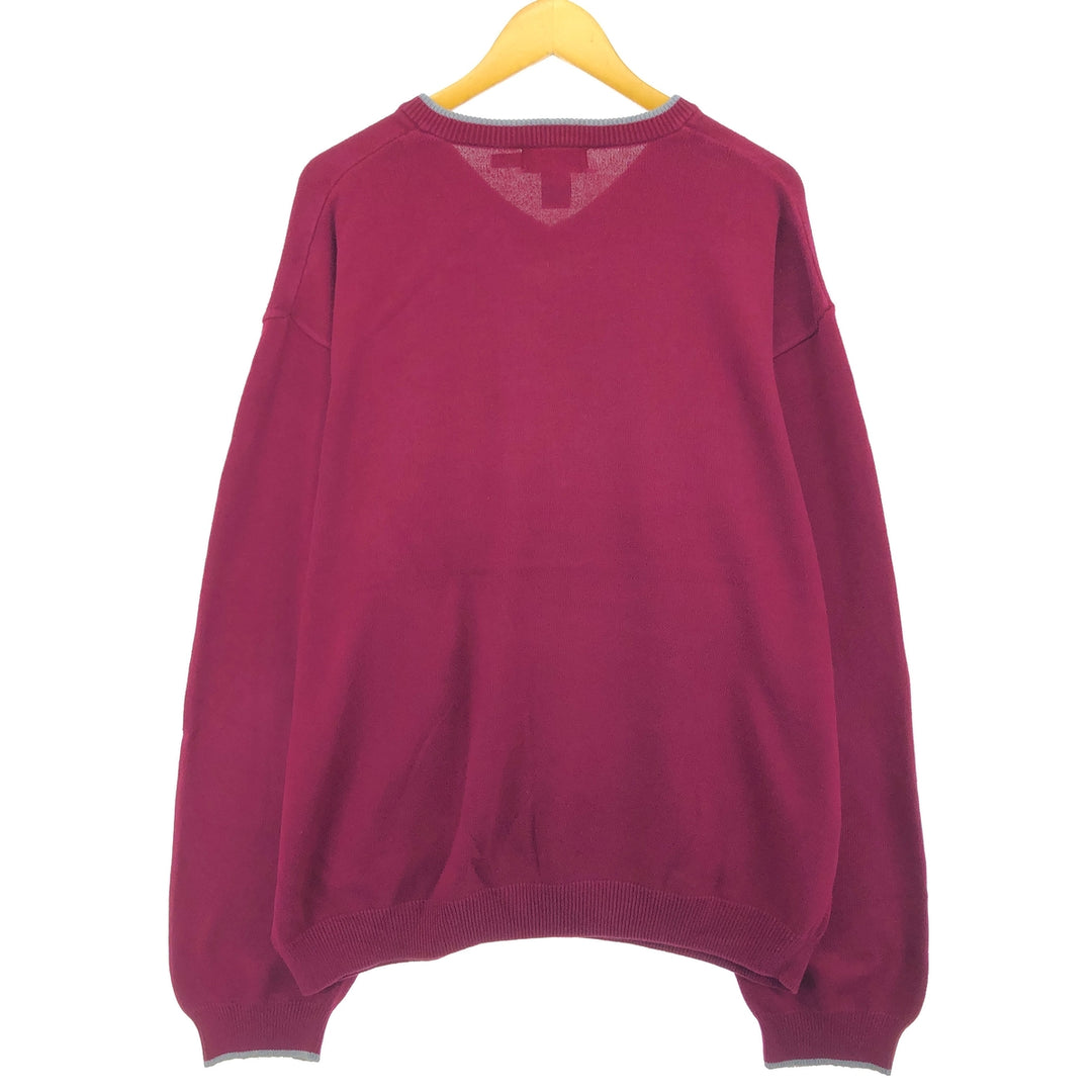 Ralph Lauren CHAPS V-neck cotton knit sweater for men, equivalent to XXL / eaa479356