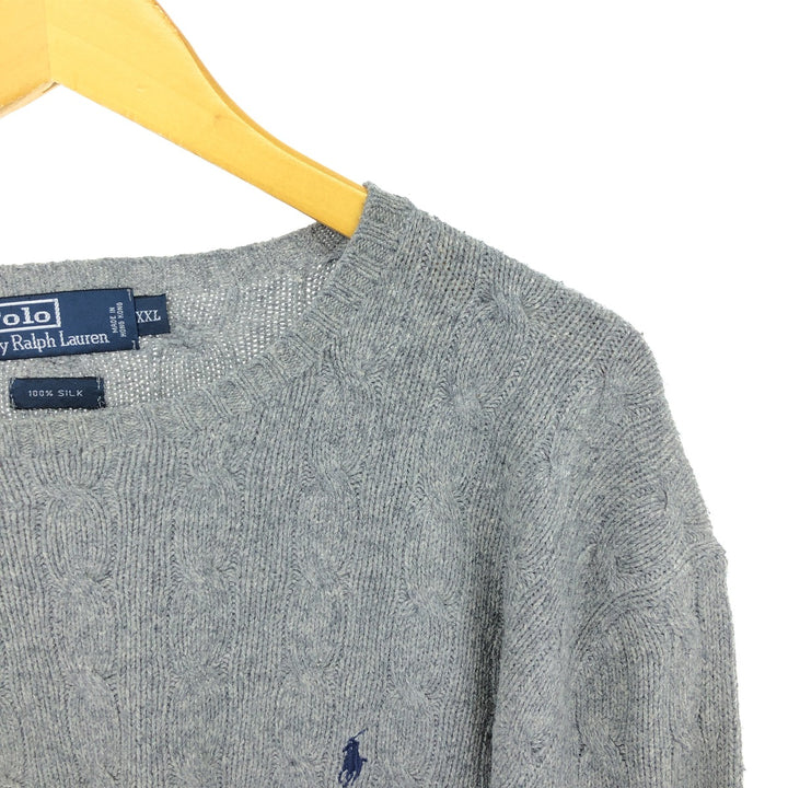 Ralph Lauren POLO by Ralph Lauren Cable Knit Silk Knit Sweater Men's XXL / eaa479357