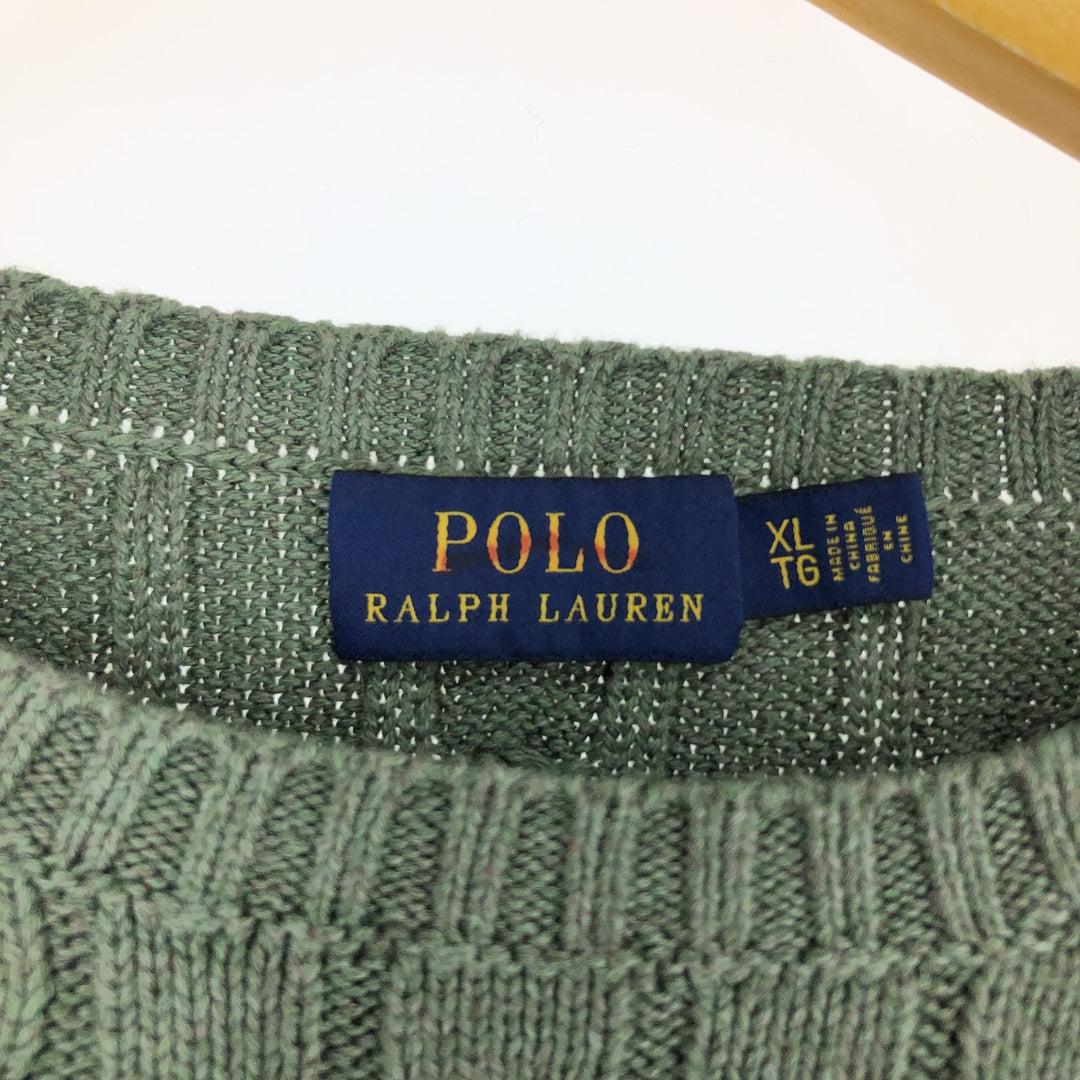 Ralph Lauren POLO by Ralph Lauren Cable Knit Cotton Sweater Women's XL /eaa479362