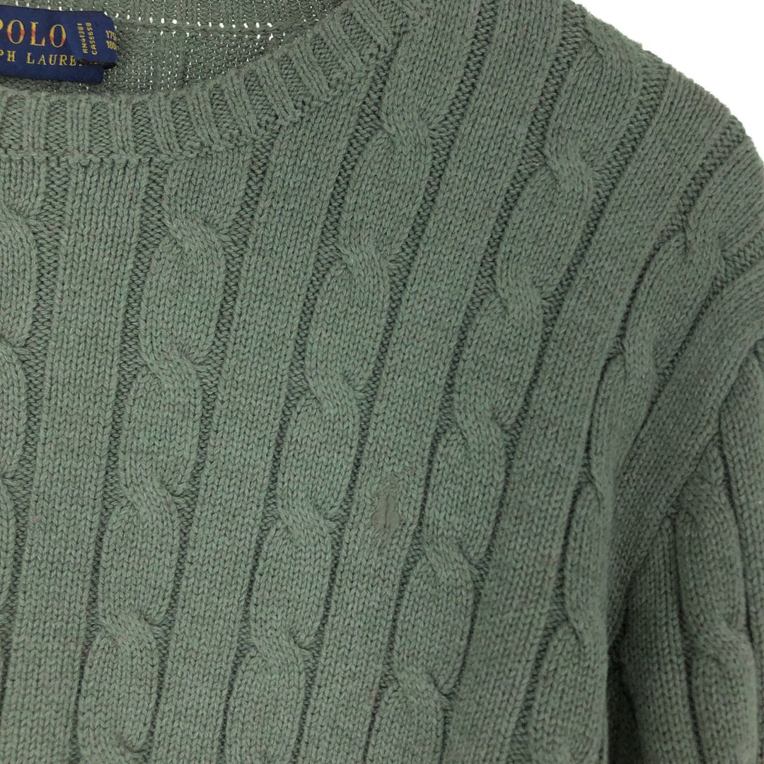 Ralph Lauren POLO by Ralph Lauren Cable Knit Cotton Sweater Women's XL /eaa479362