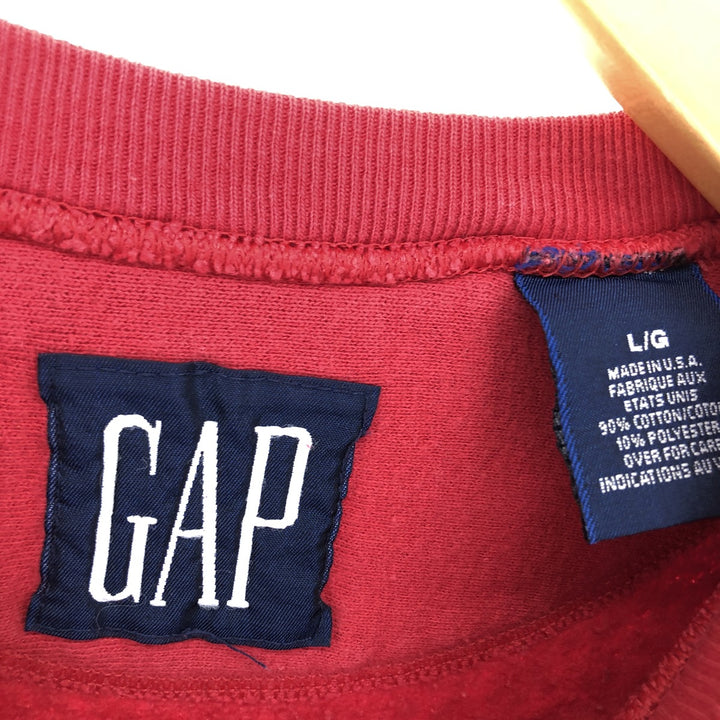 90'S GAP Old Gap Plain Blank Sweatshirt Trainer Made in USA Men's L Size Vintage /eaa479462