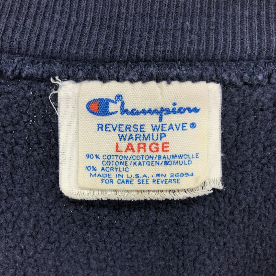 80'S Champion Reverse Weave Tricot Tag College Sweatshirt, Made in USA, Men's L Size, Vintage /eaa479489