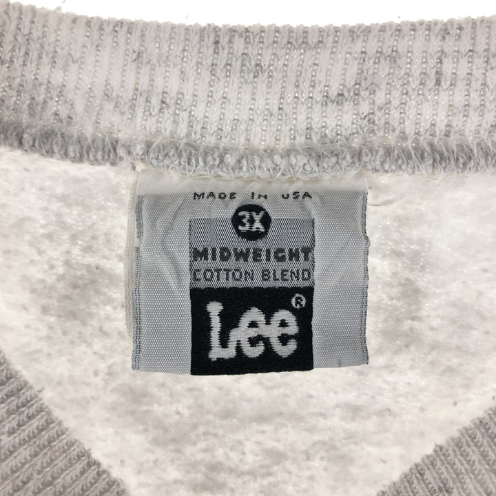 Big size 90'S Lee plain blank sweatshirt, made in USA, men's XXXL equivalent, vintage /eaa479596