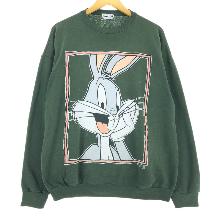 90'S JERRY LEIGH Looney Tunes Bugs Bunny character sweatshirt, men's size L / eaa479704