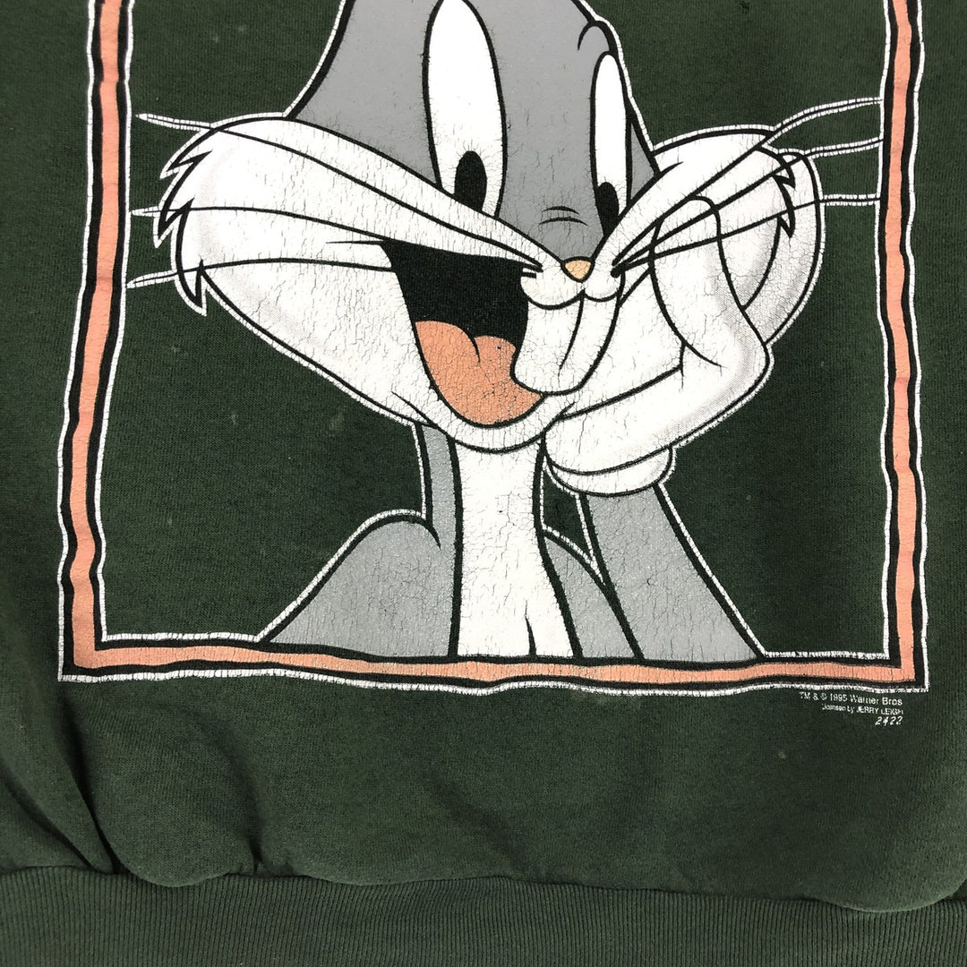 90'S JERRY LEIGH Looney Tunes Bugs Bunny character sweatshirt, men's size L / eaa479704